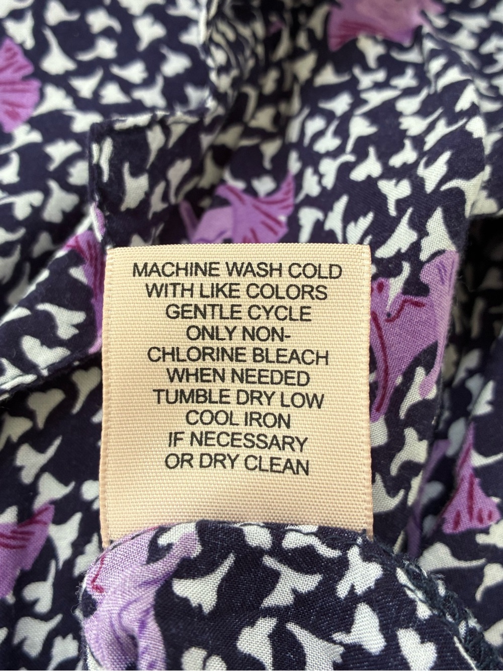 Philosophy Button-Front Top with Purple Floral Print - Picture 4 of 4